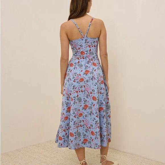Pact Blue Floral Maxi Dress - Picture 5 of 5